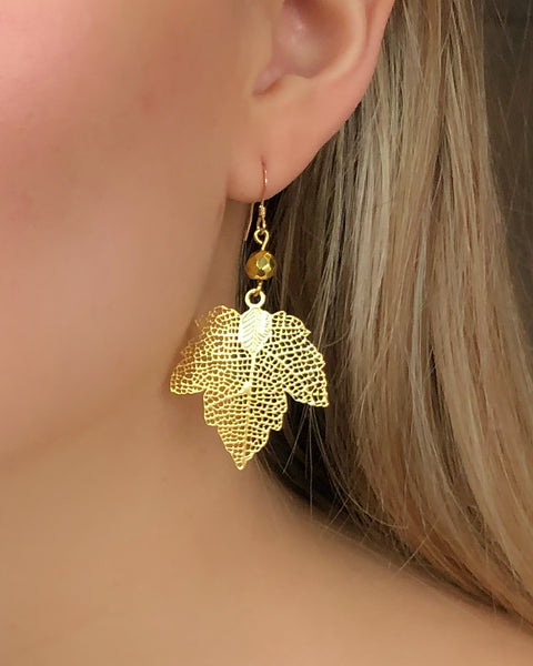 Gold Leaf Earrings