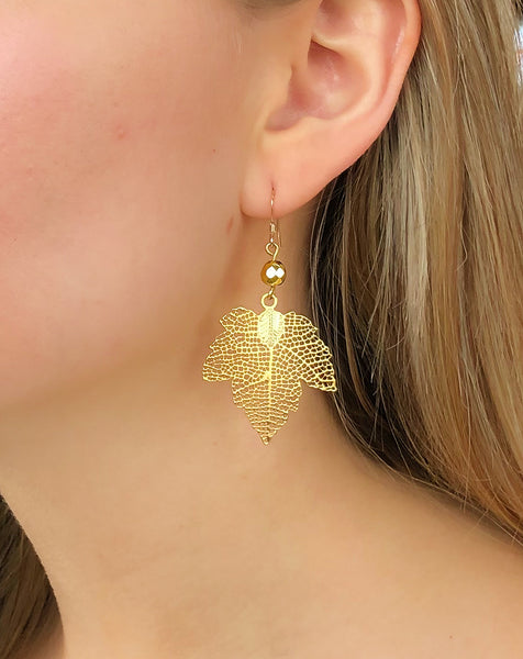 Gold Leaf Earrings