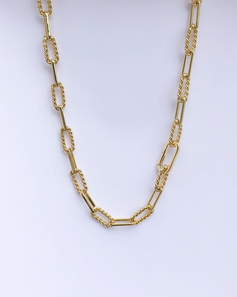 Gold Chain Necklace with Easy Spring Link Closure