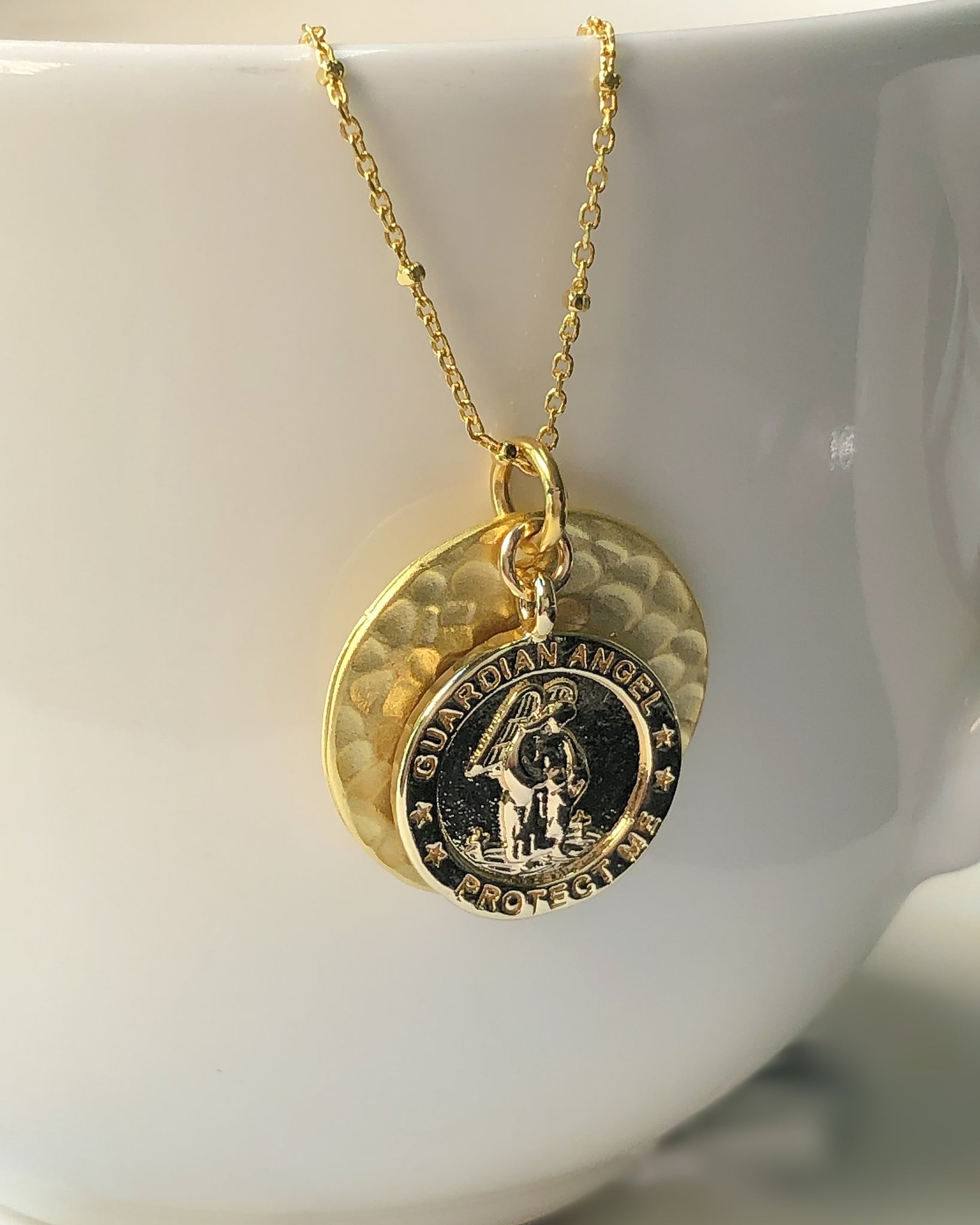 2016 Guardian Angel Gold Silver Pendant Necklace - Hooked on Hallmark  Ornaments