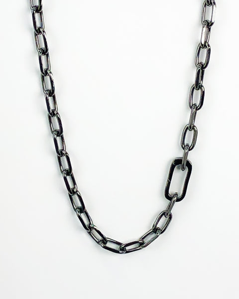 HANNAH Paperclip Chain Necklace in Gold~Silver~Gun Metal