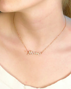 Rose Gold MAMA Necklace