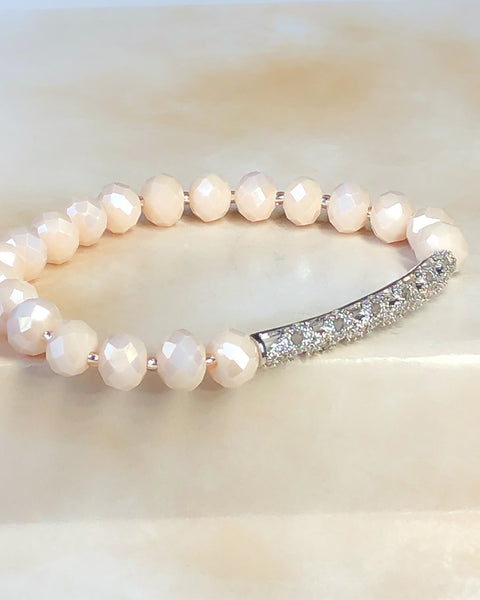 Peach Blush Bridal Bracelet
