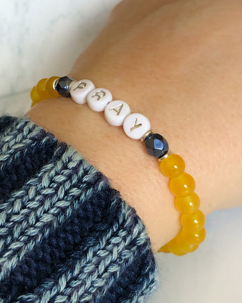 Yellow "Pray for Ukraine" Bracelets