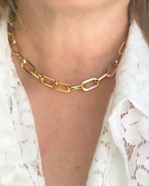 Chunky Gold Chain Necklace "Belinda"