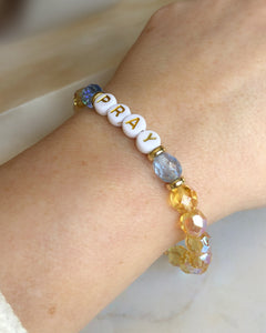Glass Crystal "Pray" Bracelets